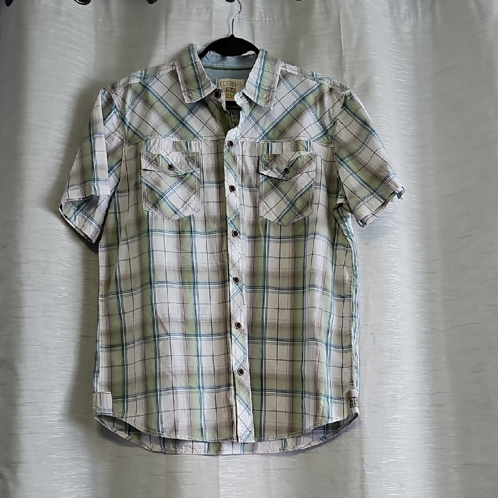 Ecoths Men's Plaid Short Sleeve Shirt